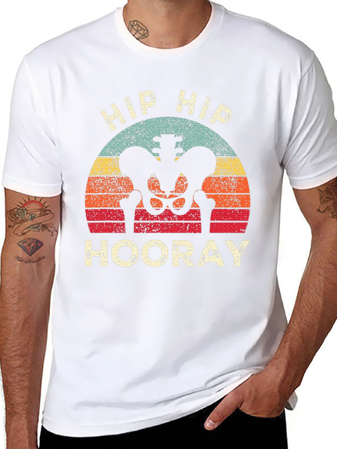 Camiseta Divertida: ¡Hip Hip Hooray Esqueleto!
