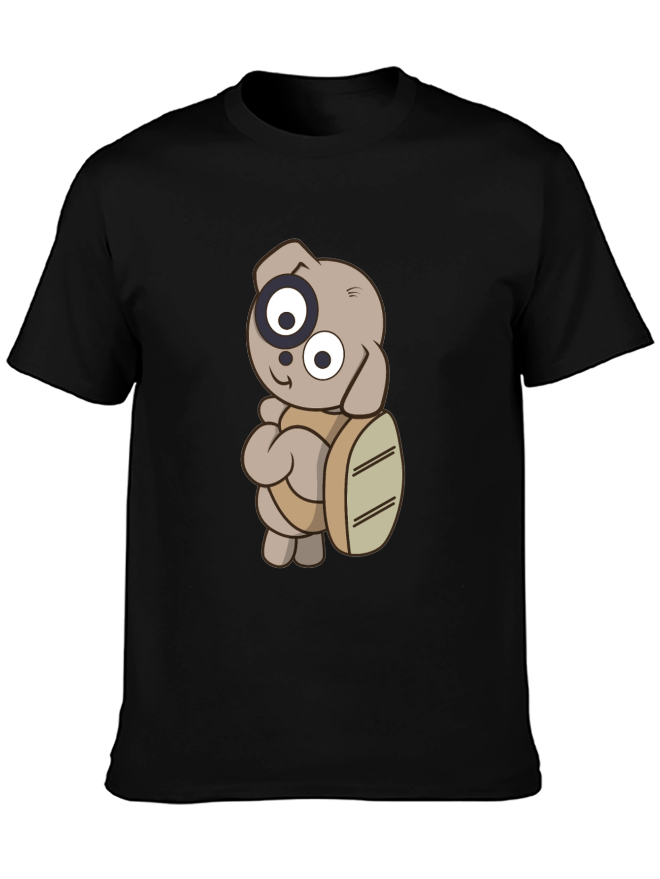 Camiseta Negra con Diseño de Personaje Animado