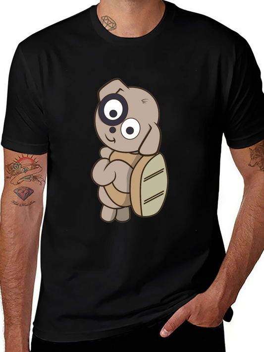 Camiseta Negra con Diseño de Personaje Animado