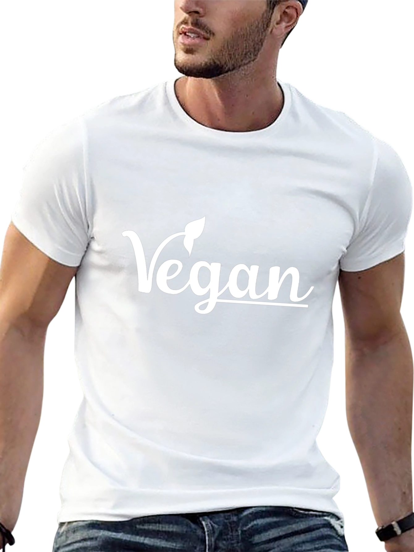 Camiseta Vegana Negra con Diseño Elegante