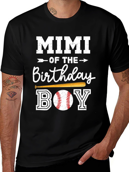 Camiseta Negra Mimi del Cumpleañero Baseball