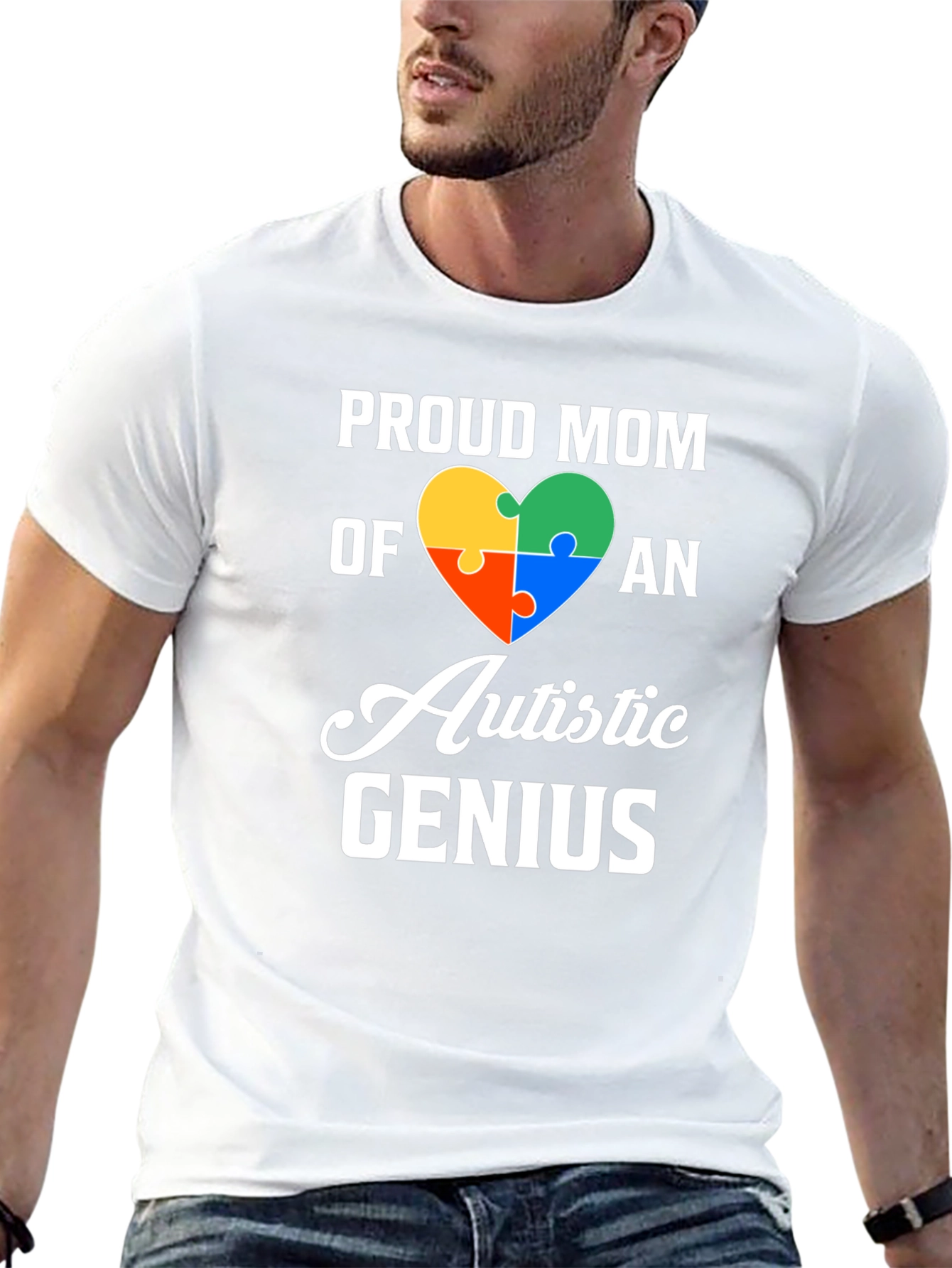 Camiseta Negra: Orgullosa Mamá de un Genio Autista