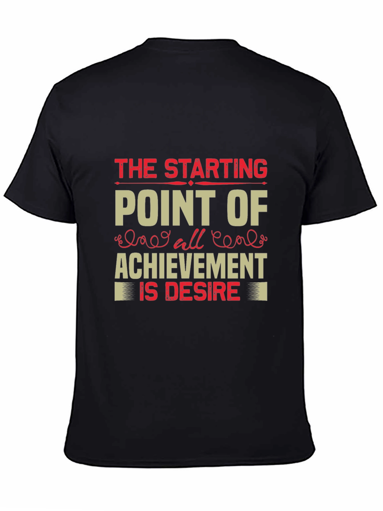 Camiseta Negra con Impresión Motivacional