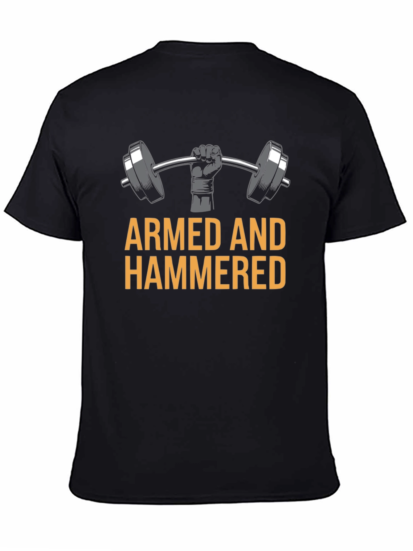 Camiseta Negra Armed and Hammered Gym