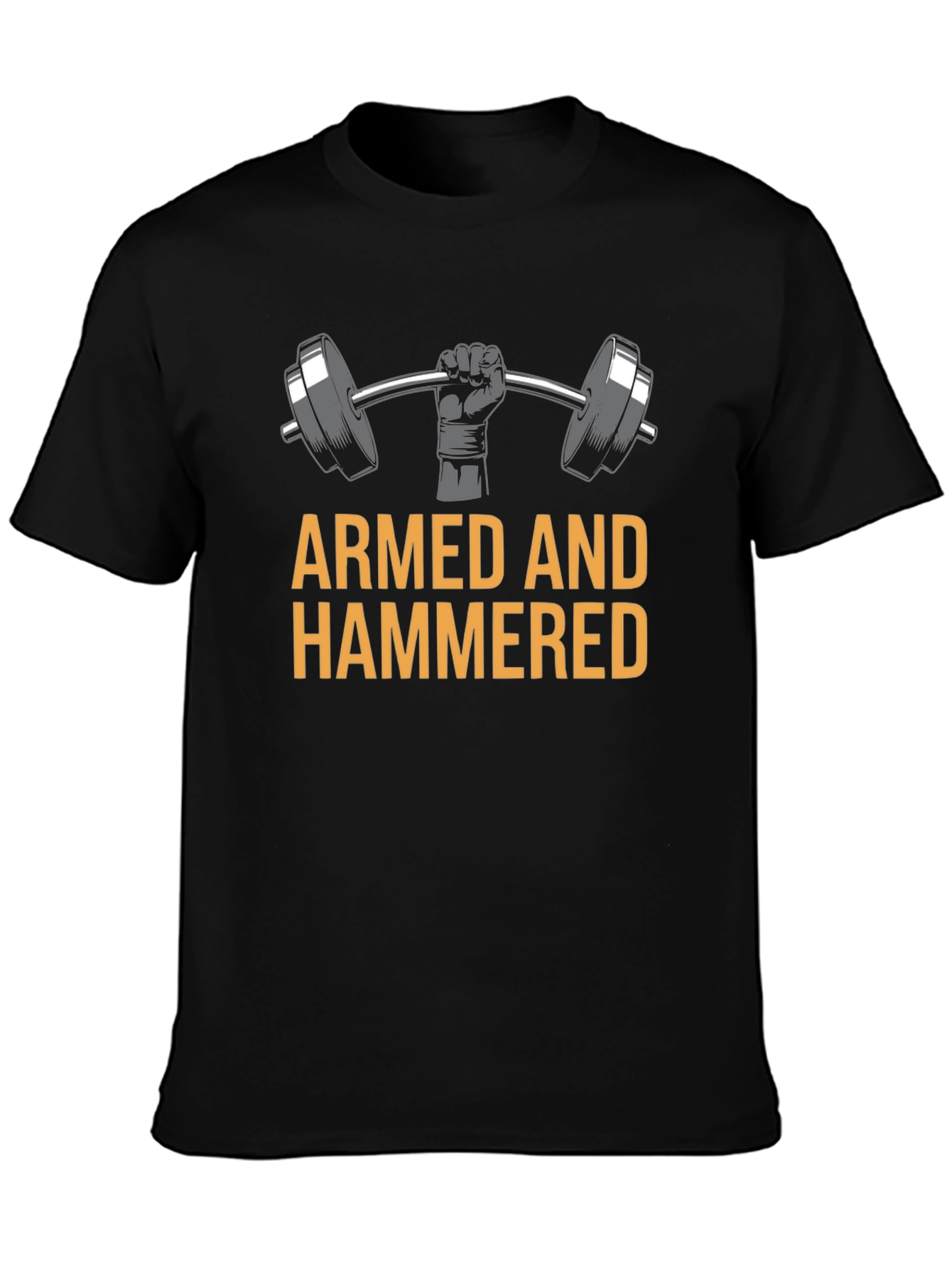 Camiseta Negra Armed and Hammered Gym