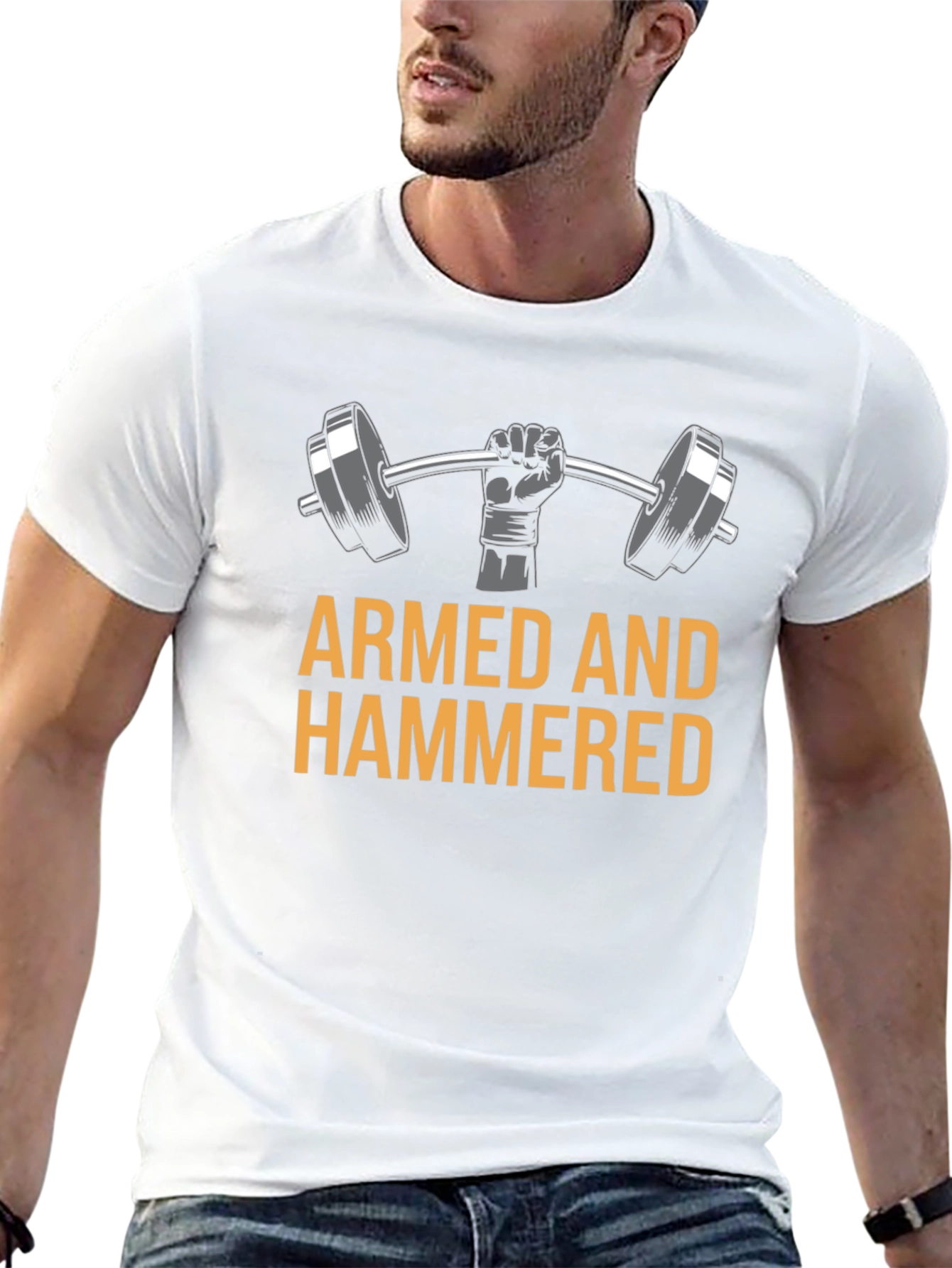 Camiseta Negra Armed and Hammered Gym