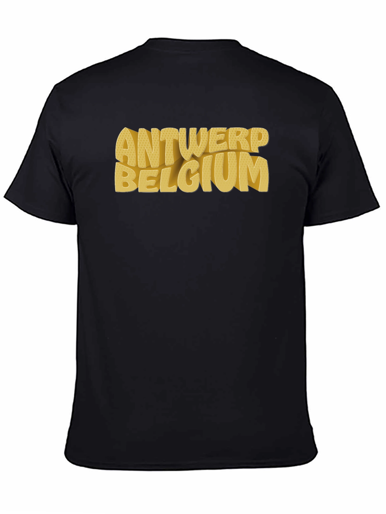 Camiseta Negra Antwerp Belgium Urbana