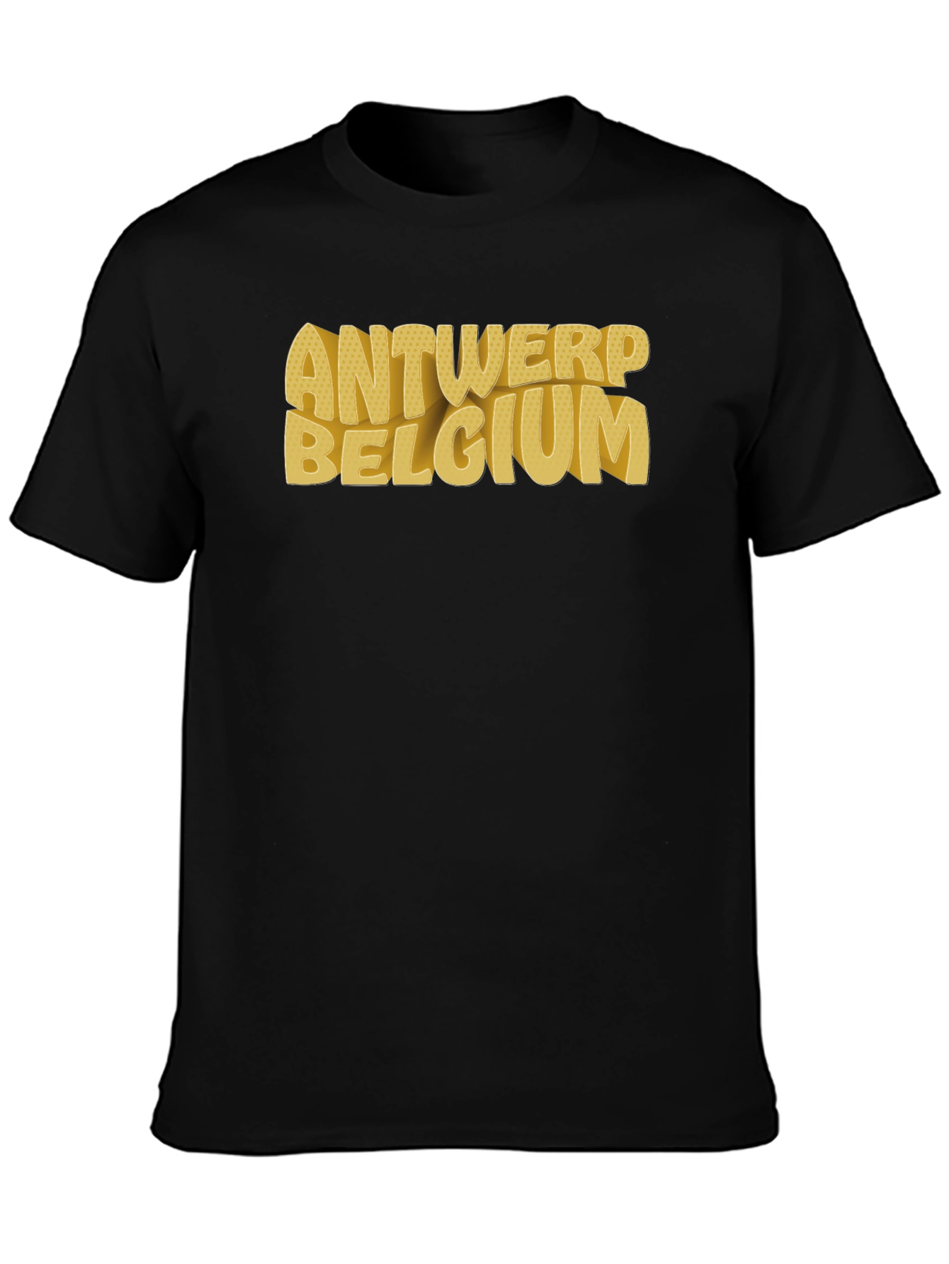 Camiseta Negra Antwerp Belgium Urbana