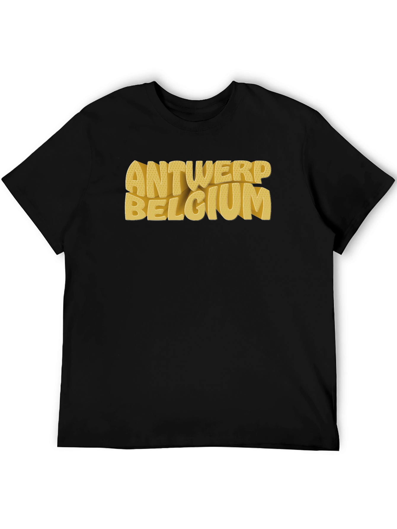 Camiseta Negra Antwerp Belgium Urbana