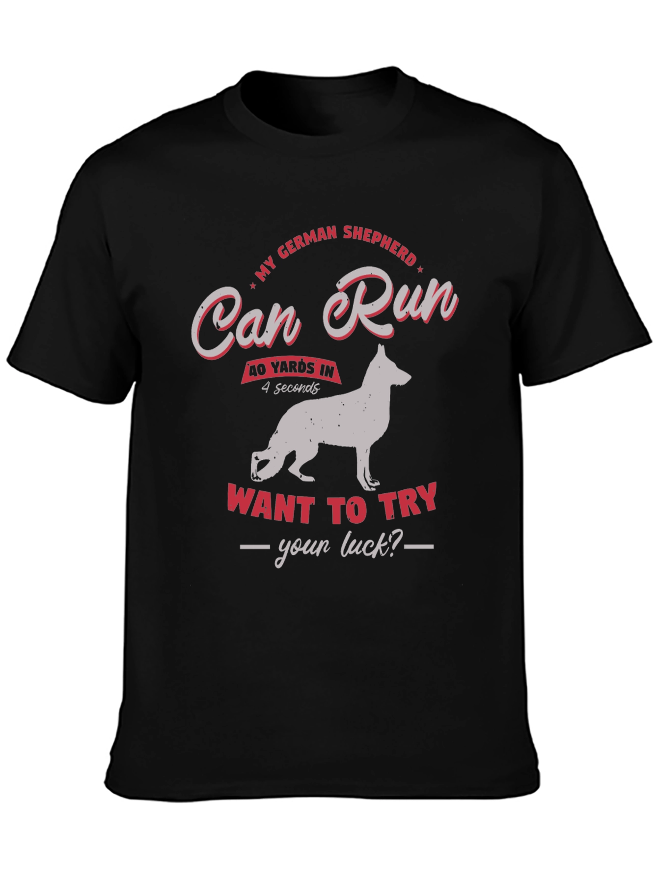 Camiseta Hombre Diseño German Shepherd Can Run