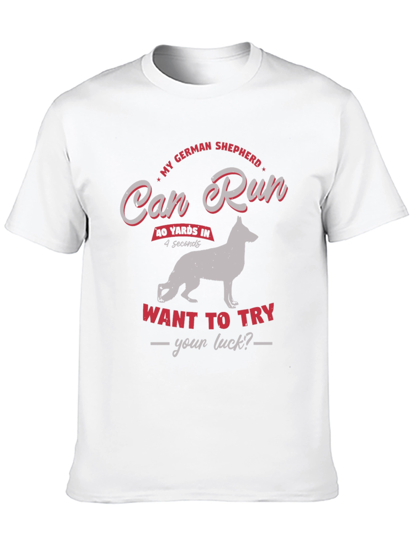 Camiseta Hombre Diseño German Shepherd Can Run