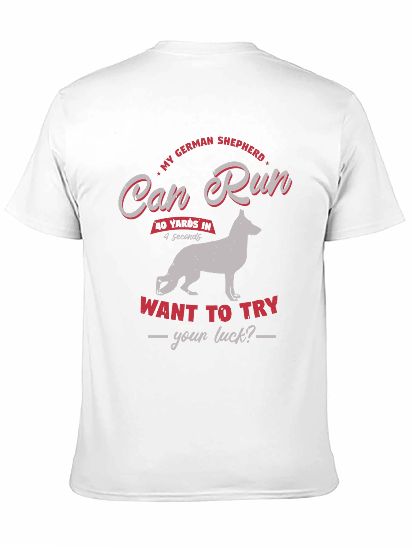 Camiseta Hombre Diseño German Shepherd Can Run