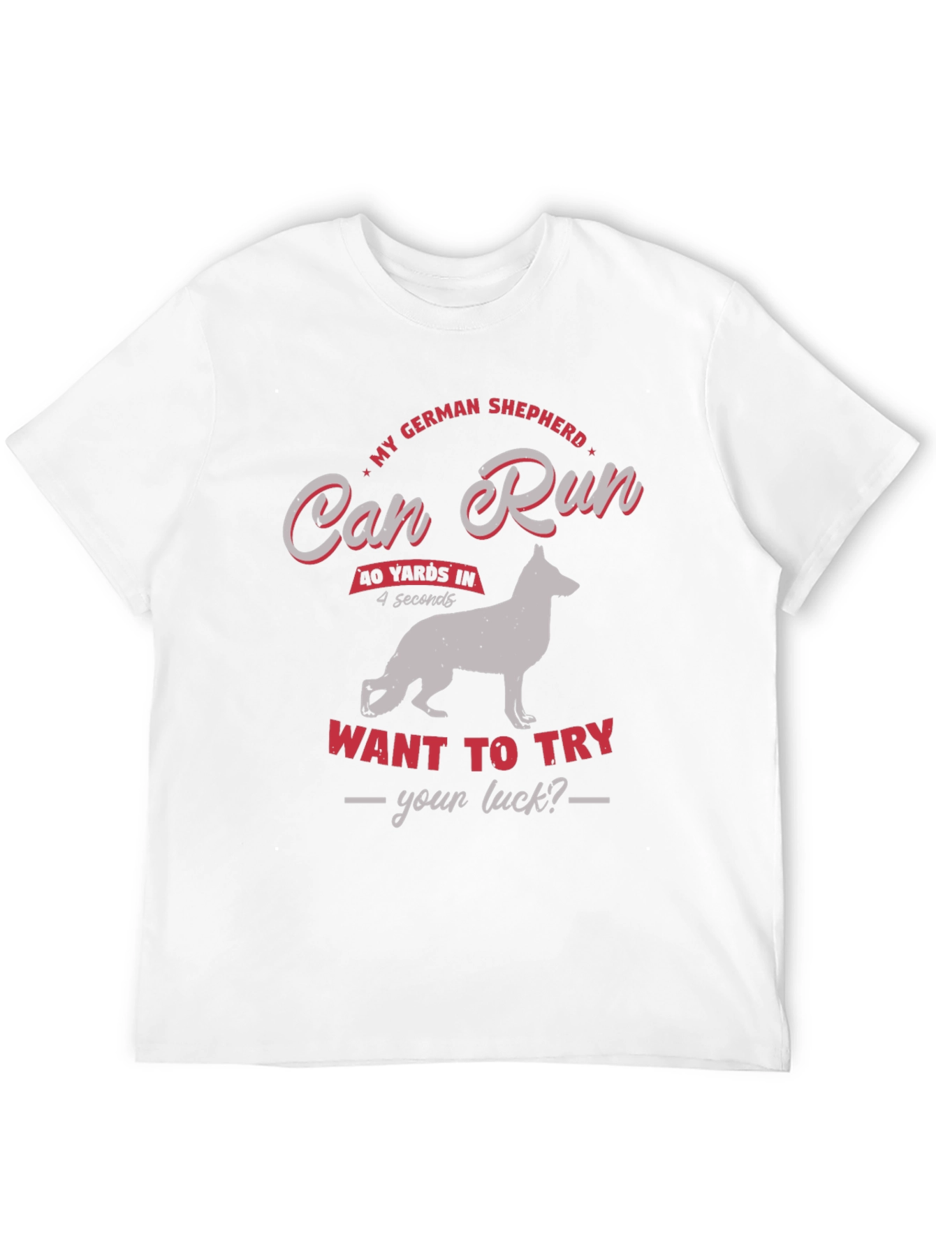 Camiseta Hombre Diseño German Shepherd Can Run