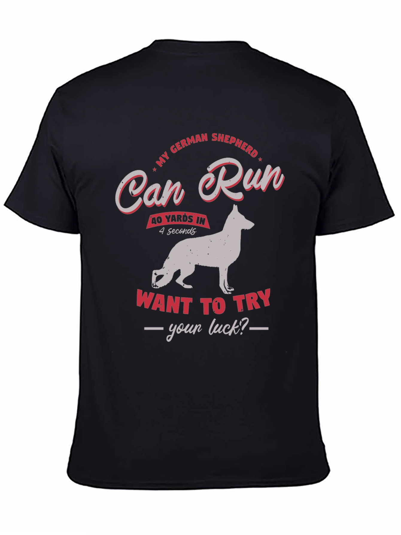 Camiseta Hombre Diseño German Shepherd Can Run