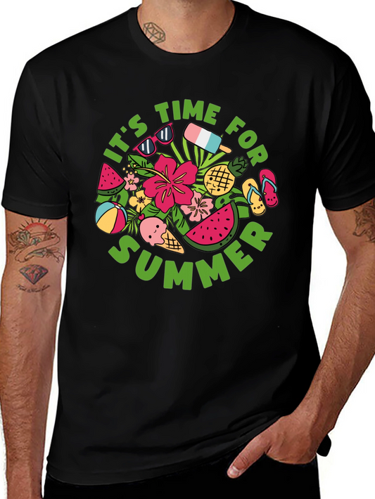 Camiseta Negra Estampada Verano