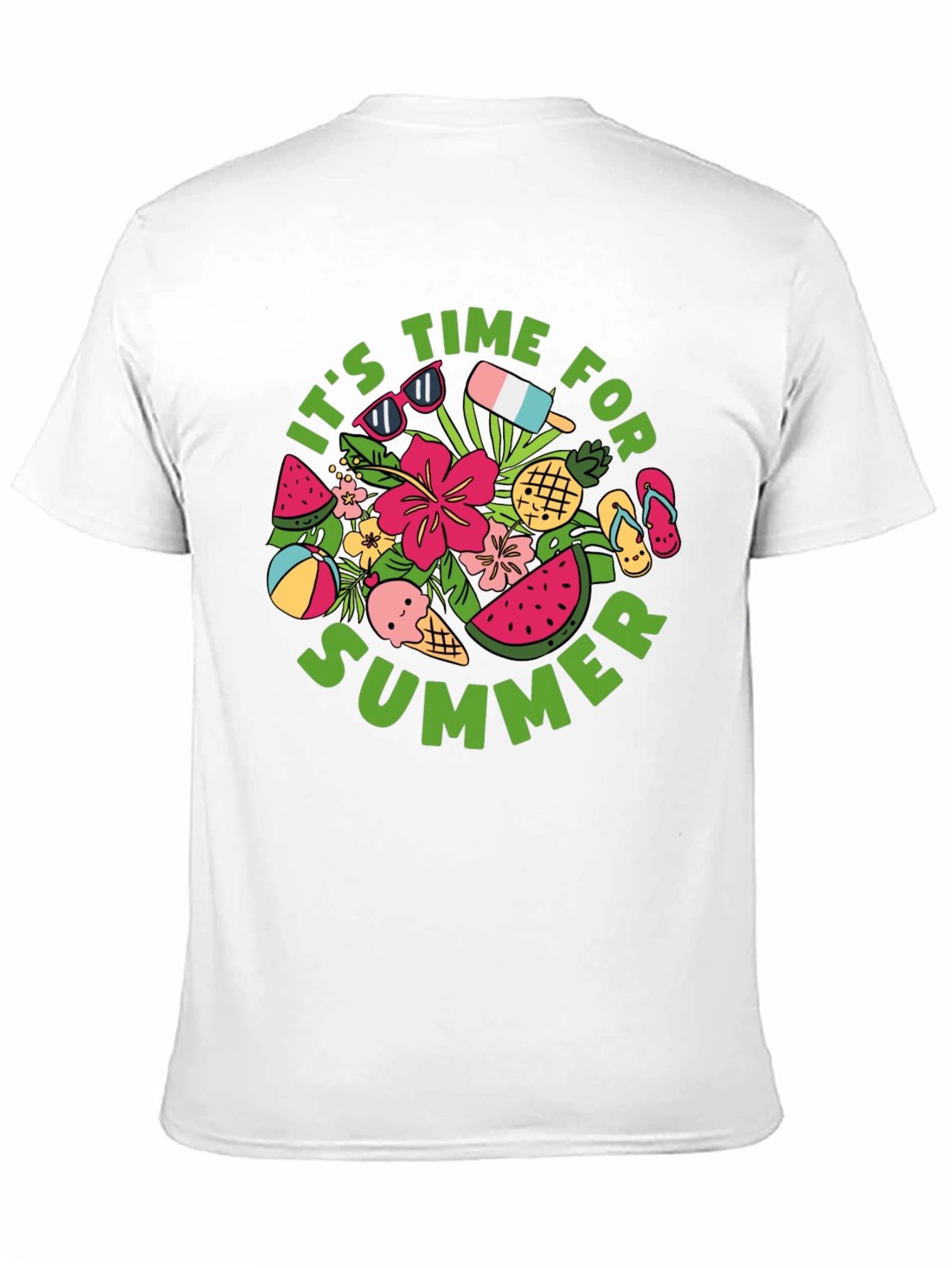 Camiseta Negra Estampada Verano
