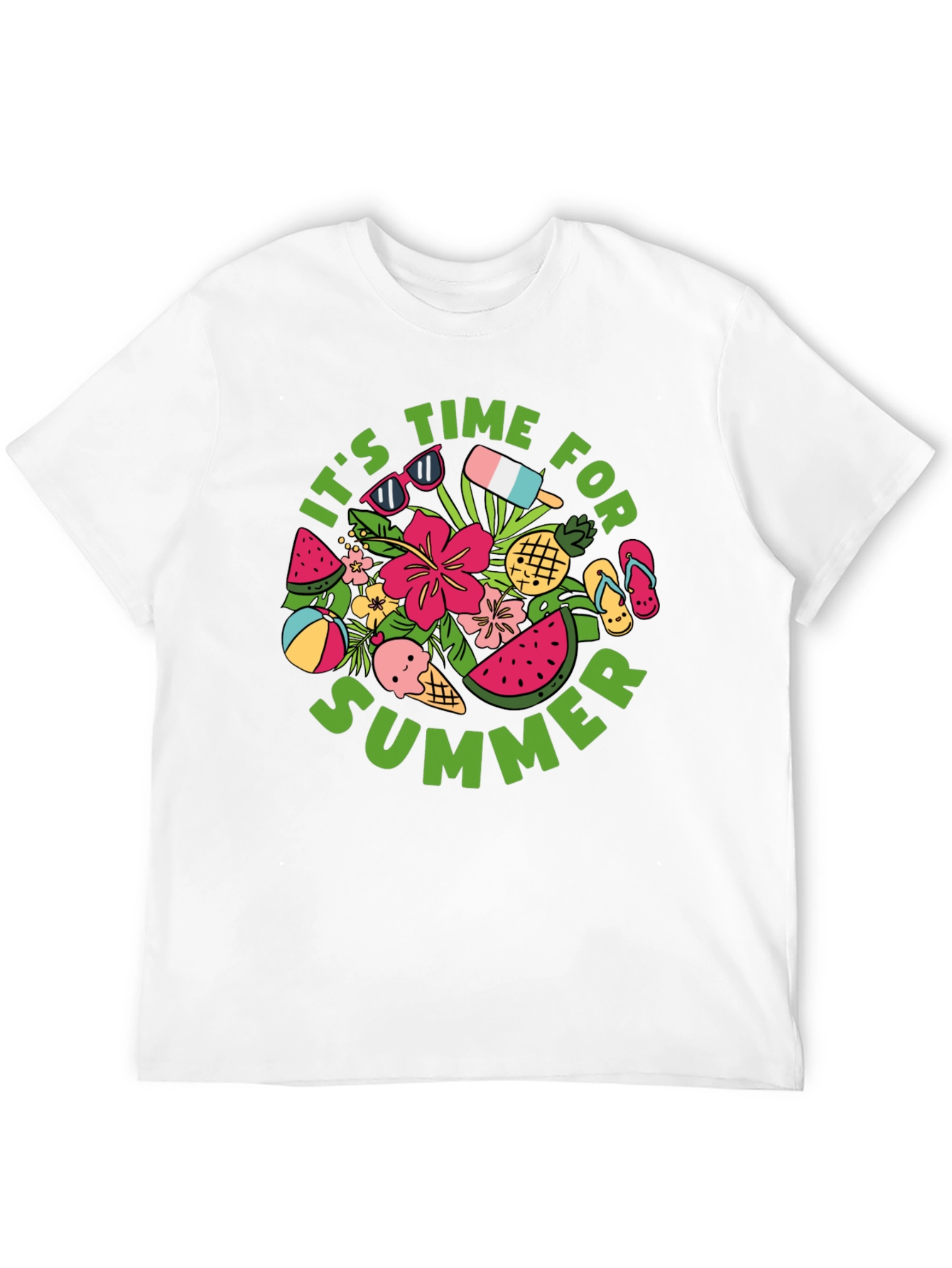 Camiseta Negra Estampada Verano