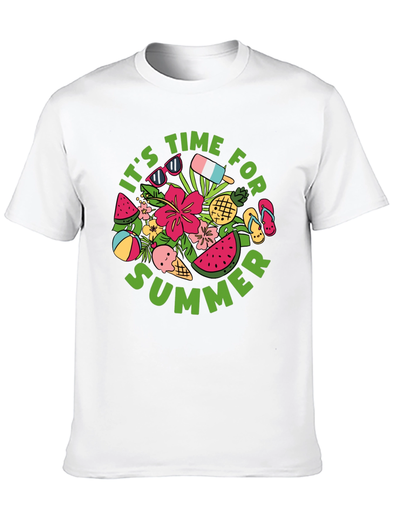 Camiseta Negra Estampada Verano