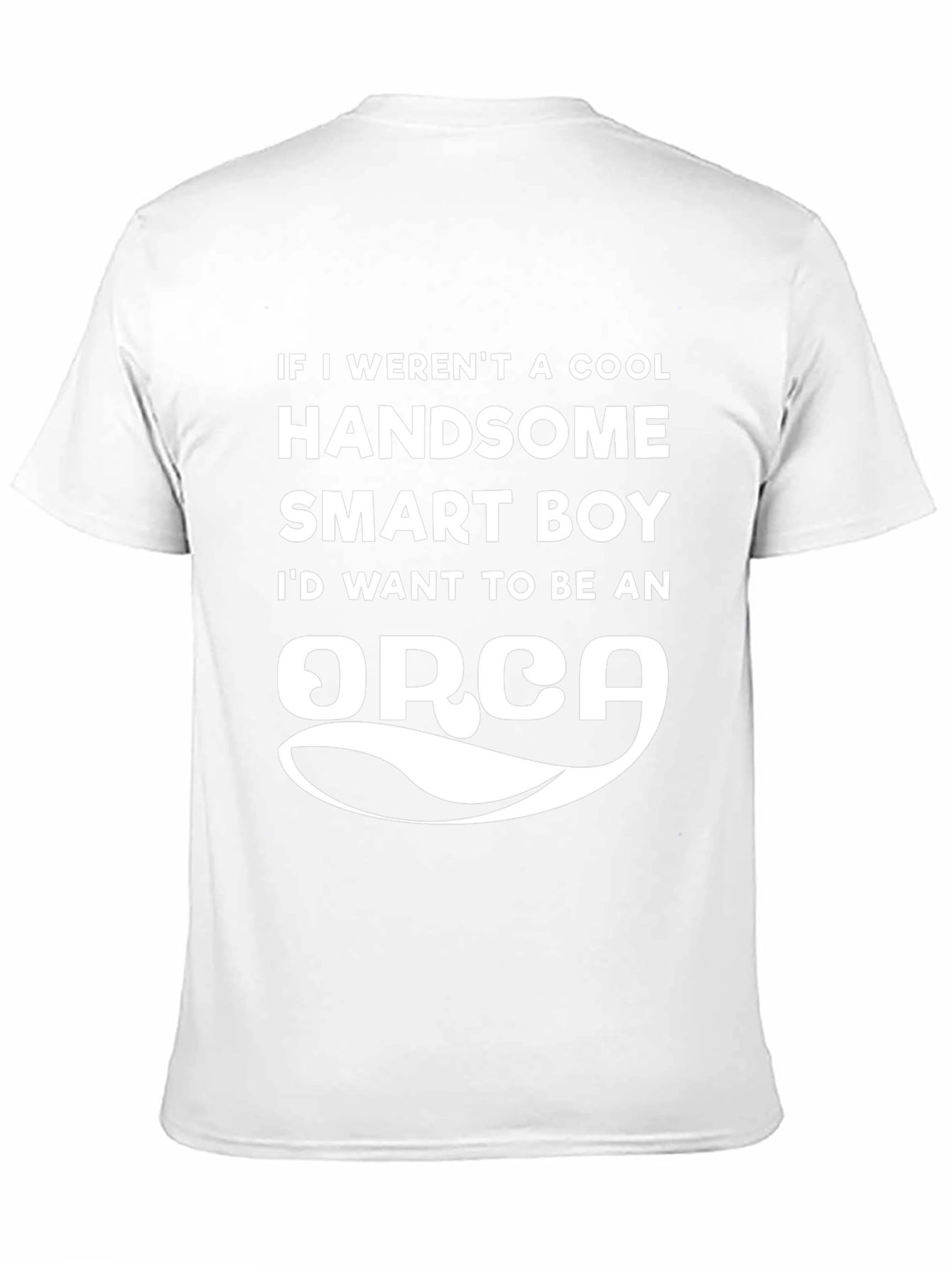 Camiseta Negra: Cool Guapo Inteligente ¡Orca!