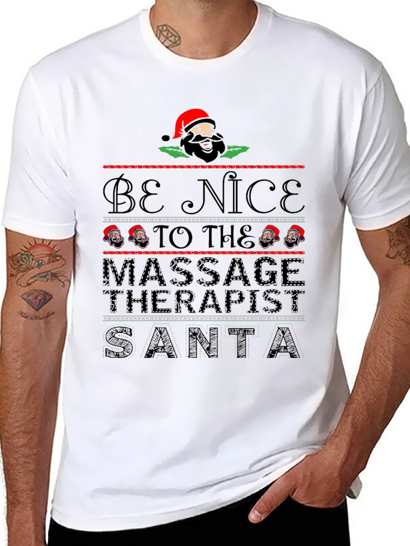 Camiseta Navideña para Masajistas
