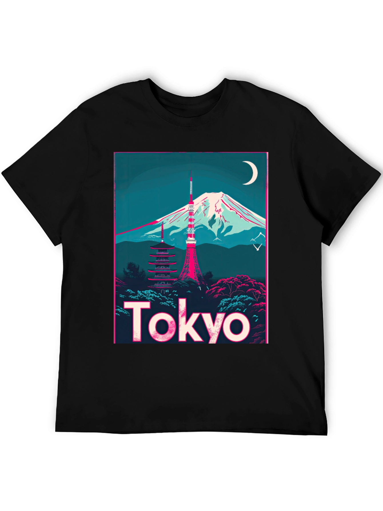 Camiseta Negra Tokio: Diseño Único