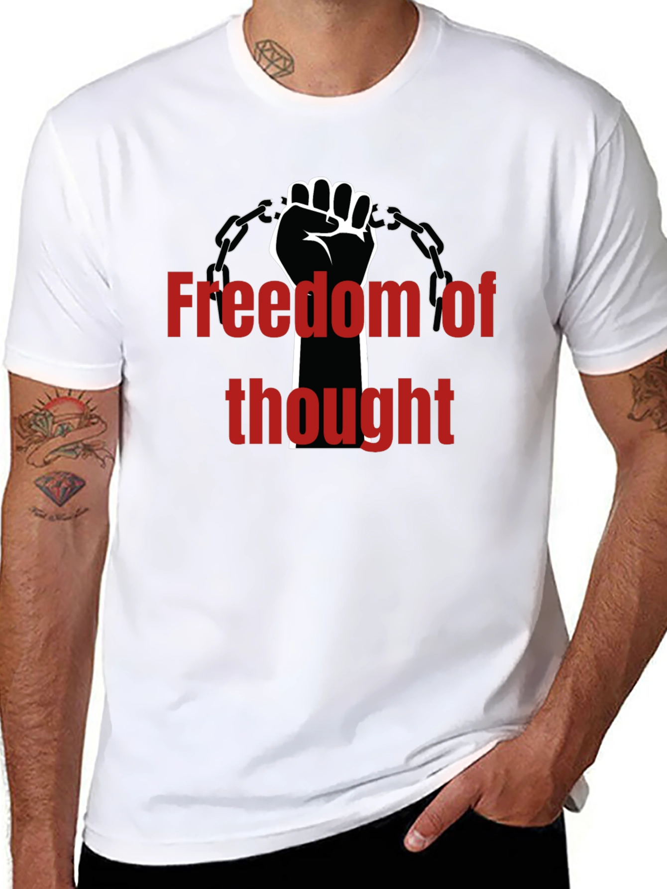 Camiseta Negra Libertad de Pensamiento
