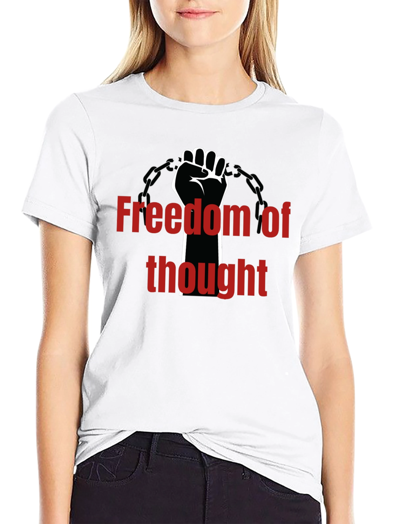 Camiseta Negra Libertad de Pensamiento