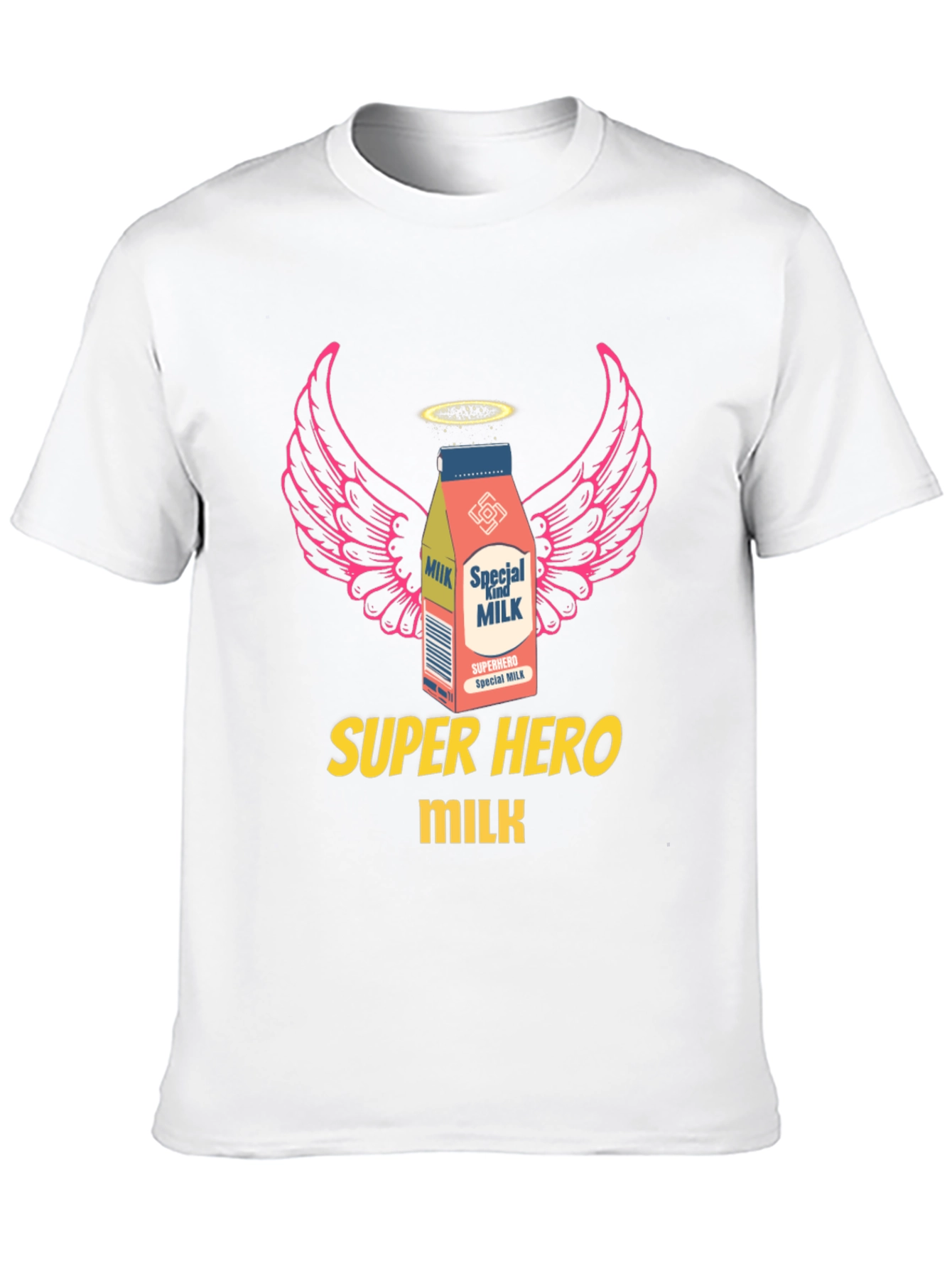 Camiseta Negra Super Hero Milk Diseño Original