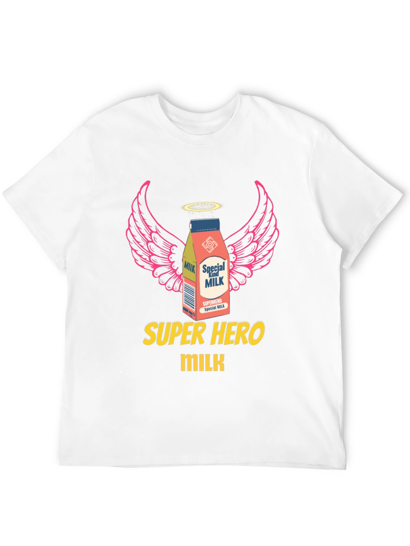 Camiseta Negra Super Hero Milk Diseño Original