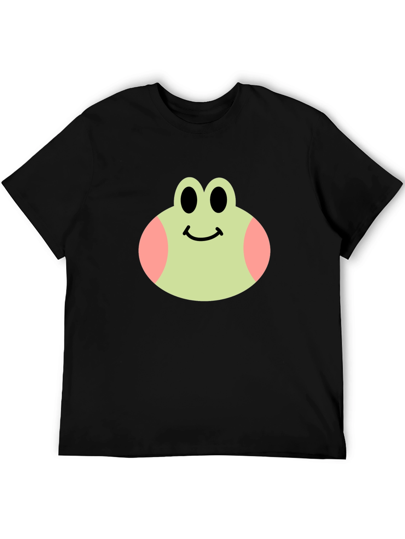 Camiseta Negra con Diseño de Rana Feliz
