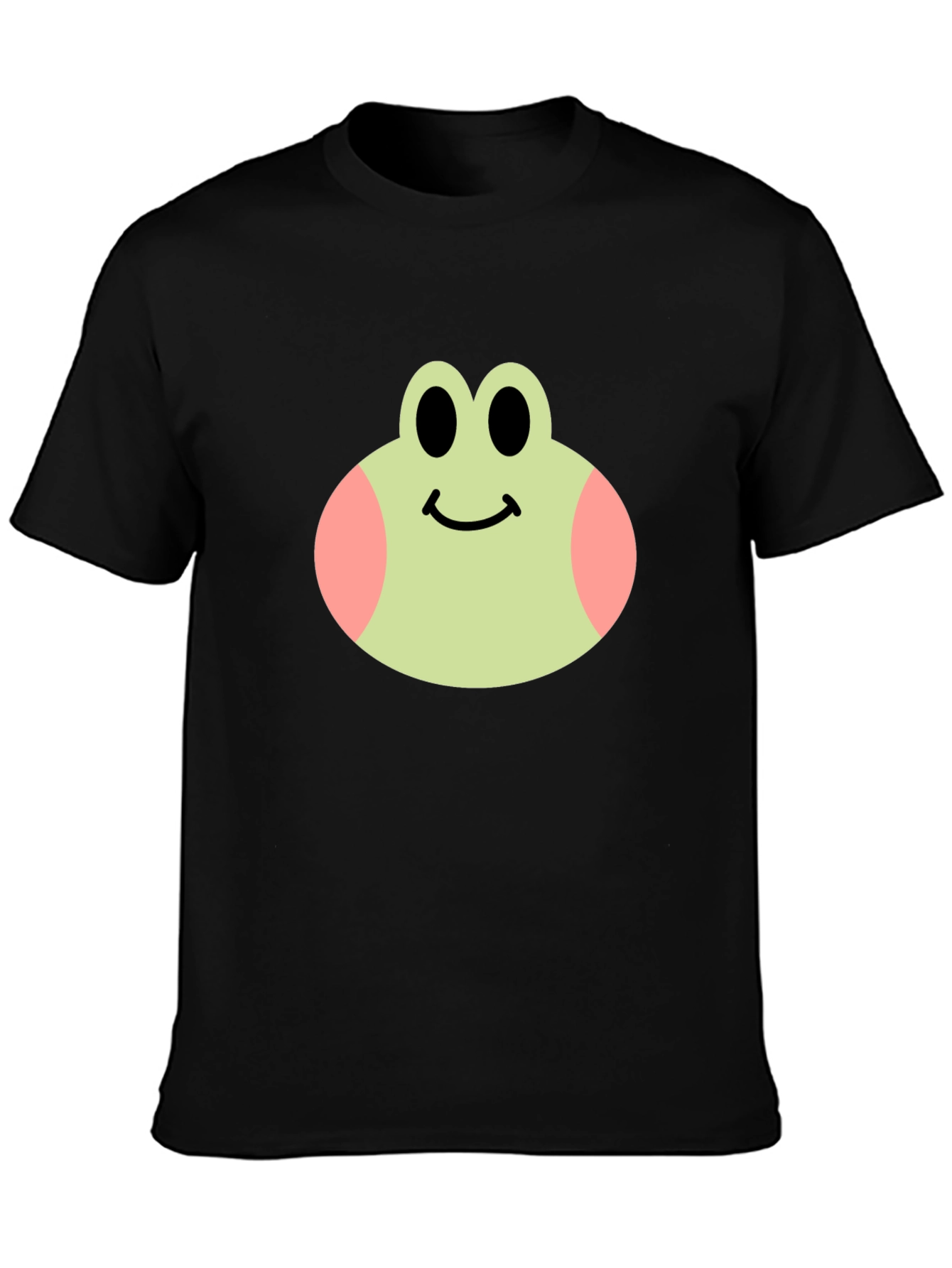 Camiseta Negra con Diseño de Rana Feliz