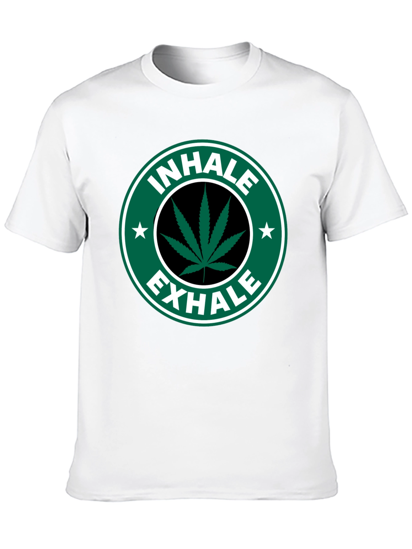 Camiseta Negra Inhale Exhale Marihuana