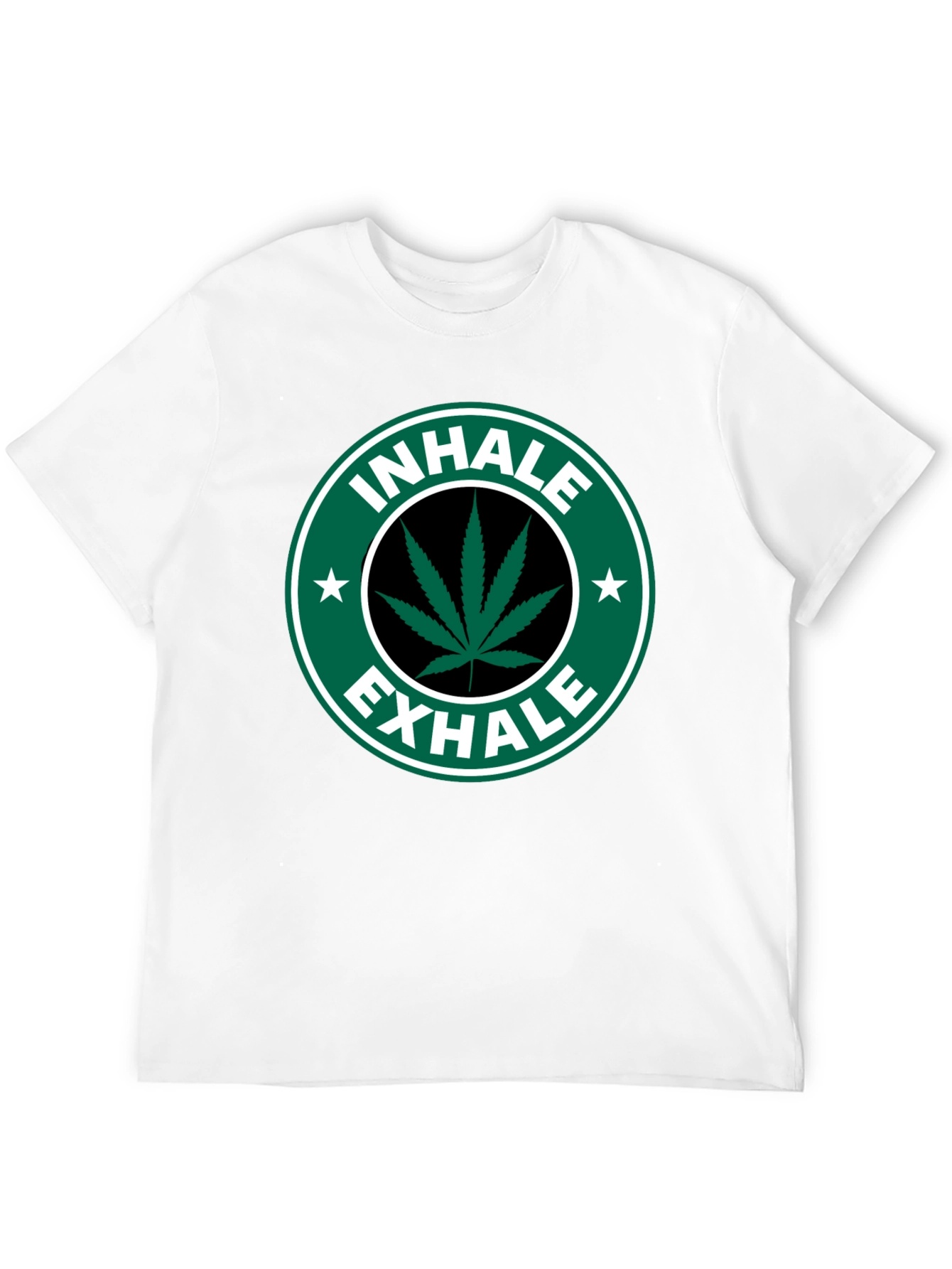 Camiseta Negra Inhale Exhale Marihuana