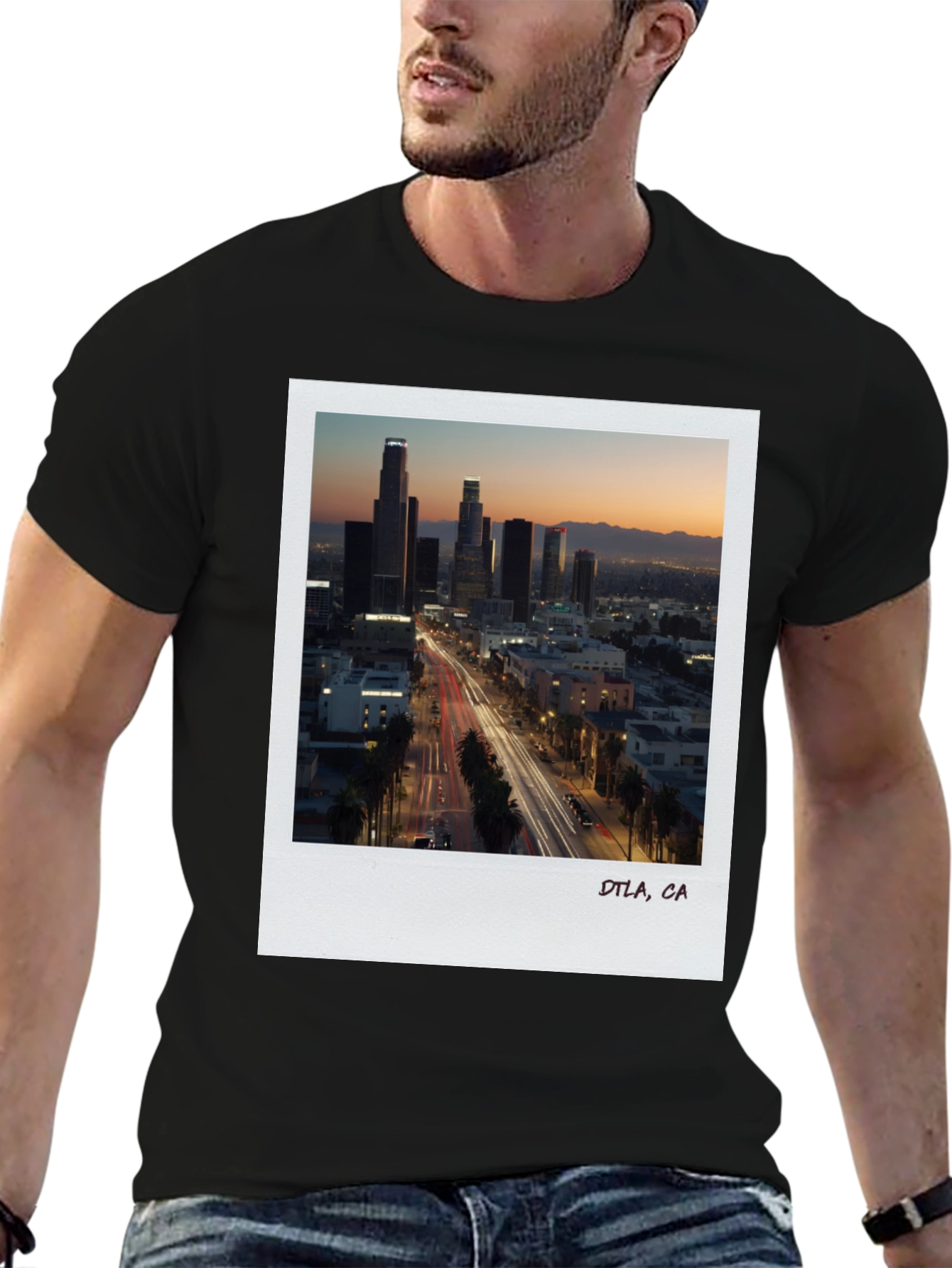 Camiseta Negra DTLA California - Estilo Urbano