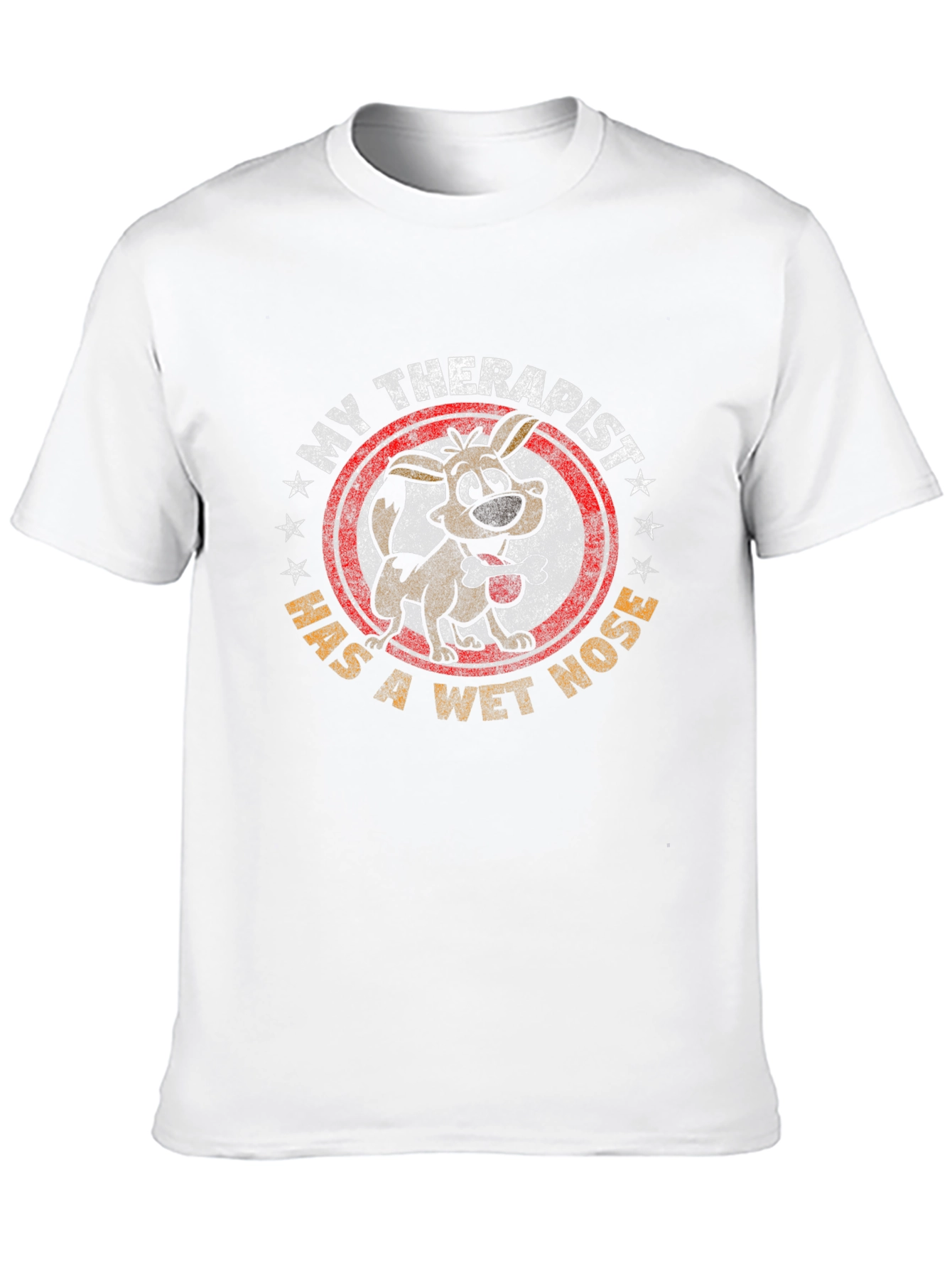 Camiseta Negra Humorística Mi Terapeuta Tiene Nariz Mojada