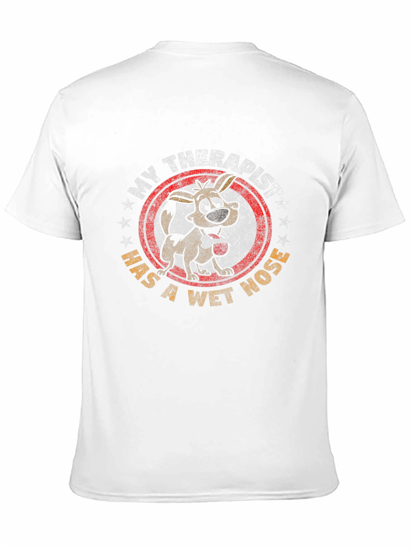 Camiseta Negra Humorística Mi Terapeuta Tiene Nariz Mojada