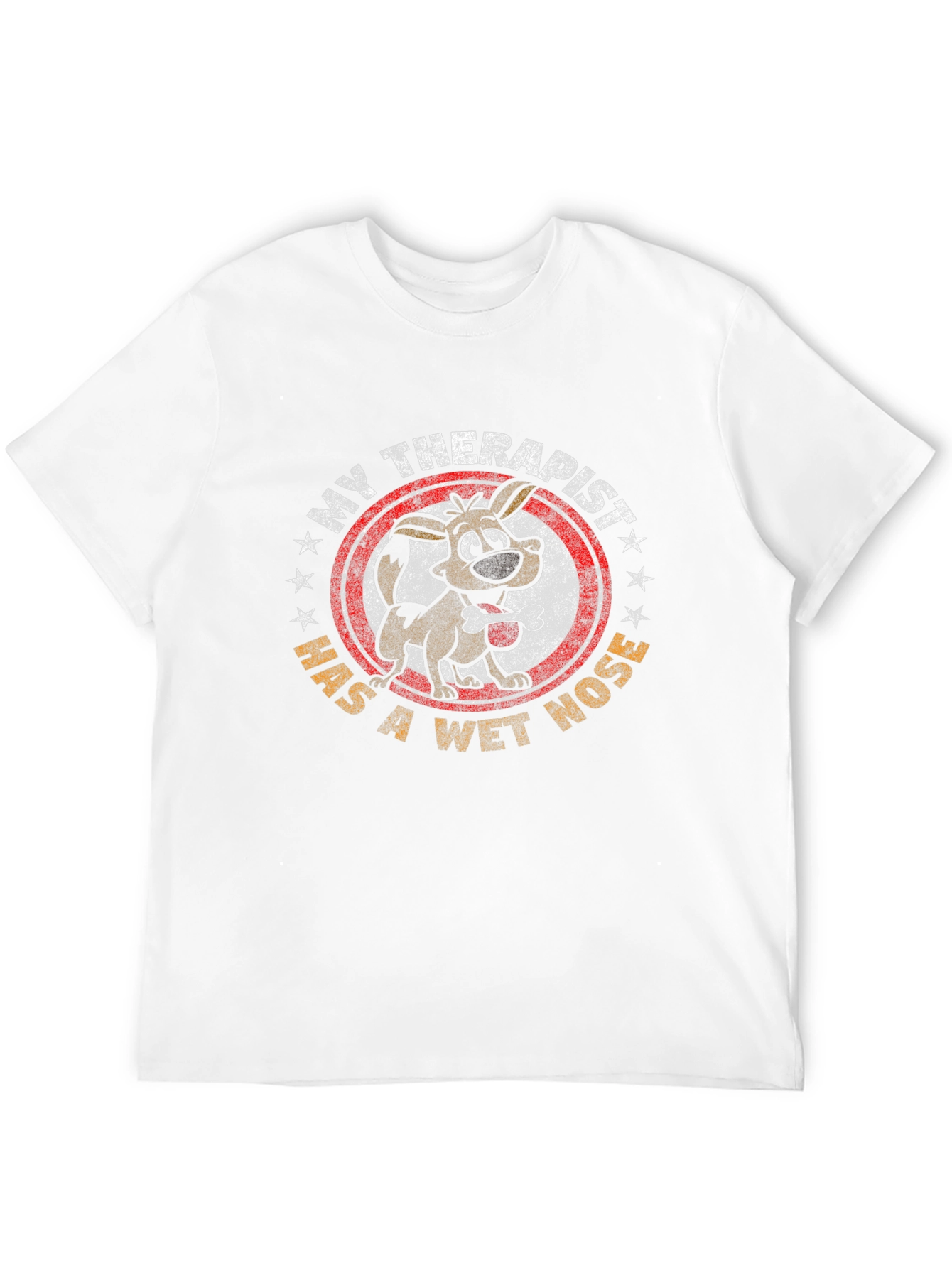 Camiseta Negra Humorística Mi Terapeuta Tiene Nariz Mojada
