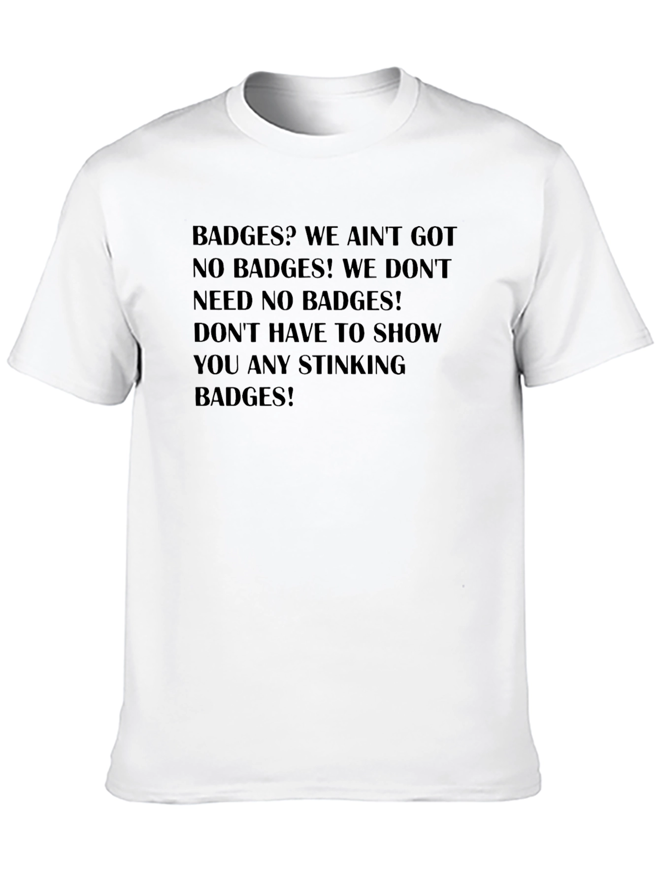 Camiseta Negra con Frase Icónica Badges?