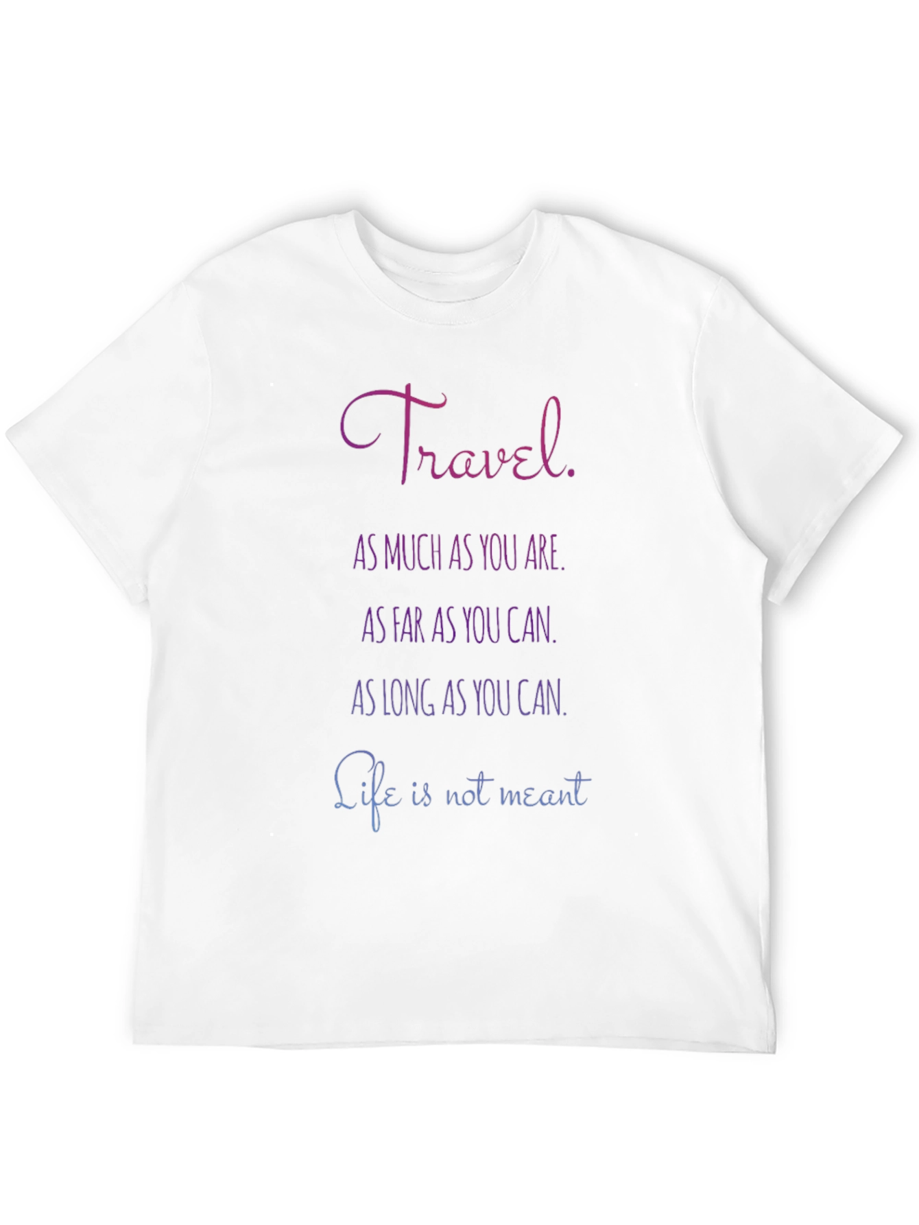 Camiseta Negra con Mensaje Inspirador de Viajes