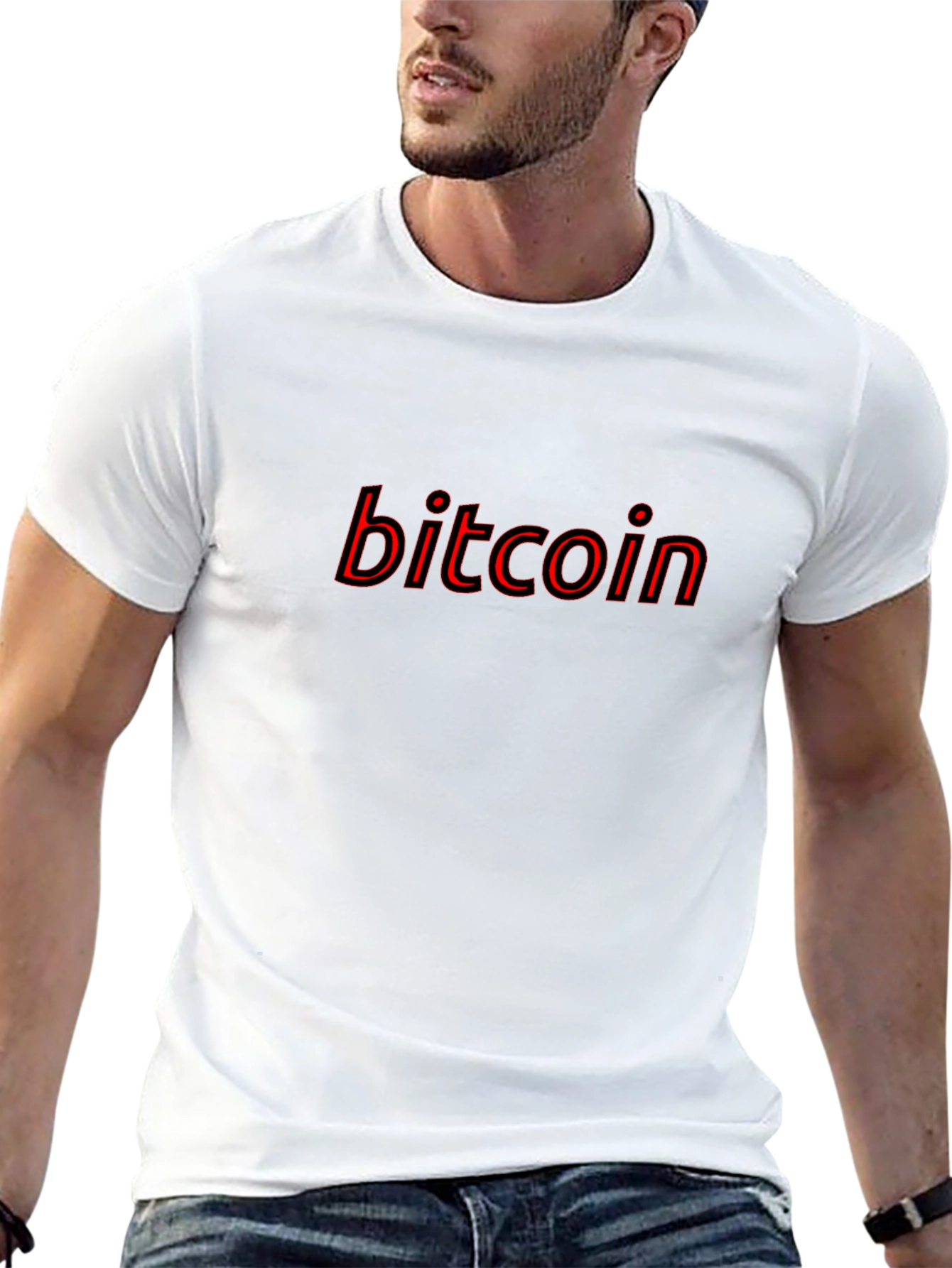 Camiseta Bitcoin Negra para Hombre