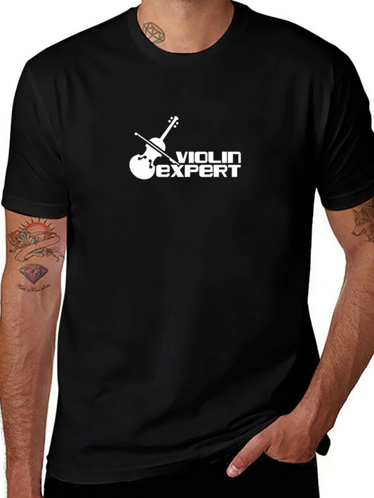 Camiseta Negra Violin Expert para Amantes de la Música