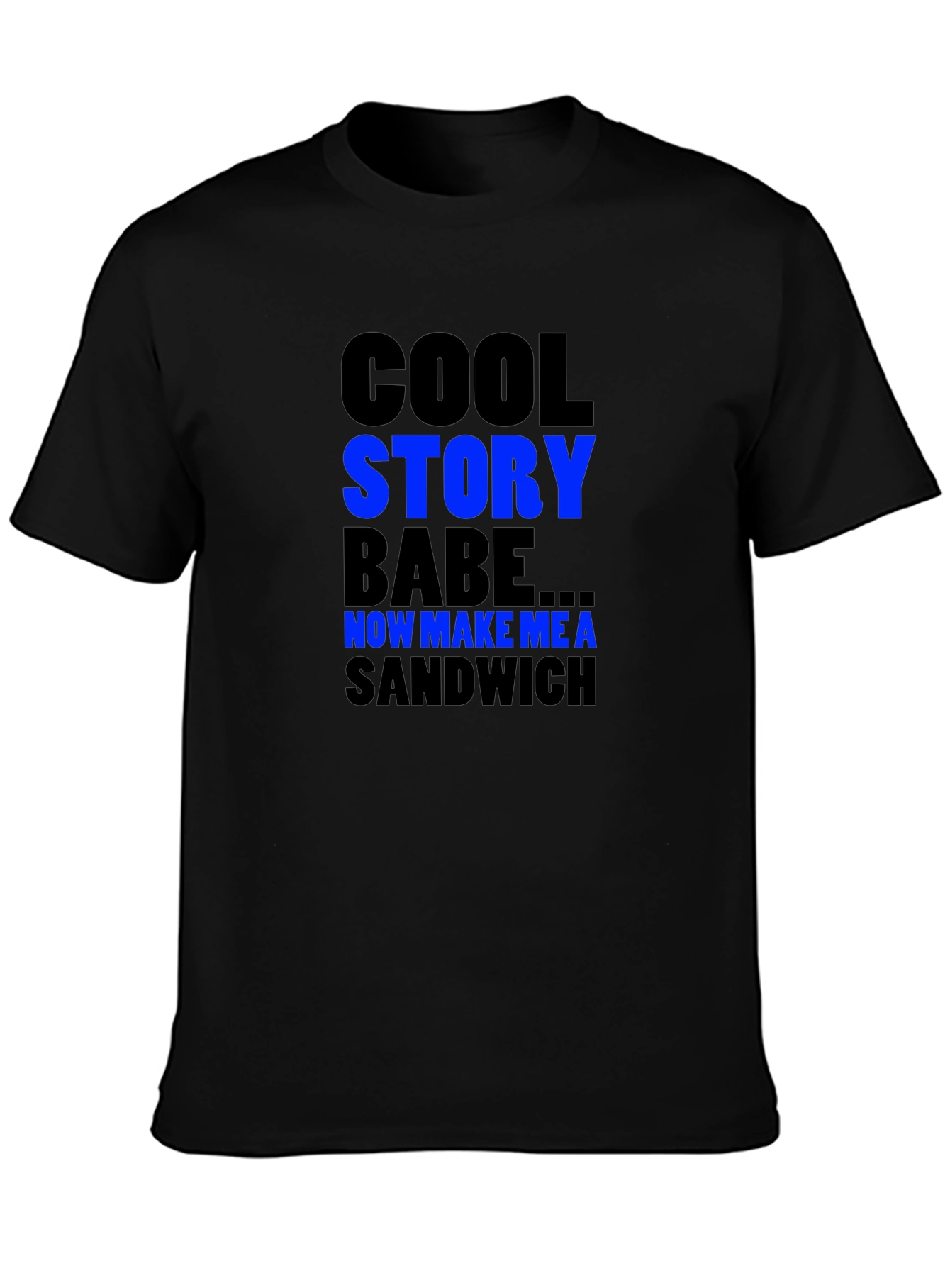 Camiseta Negra Humorística: Cool Story Babe