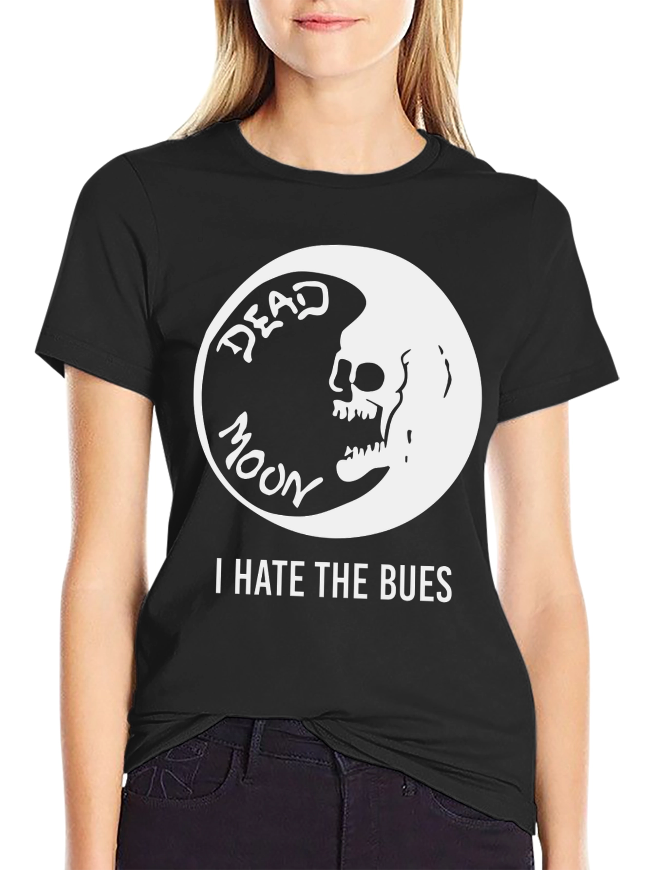 Camiseta Negra Dead Moon I Hate The Bues