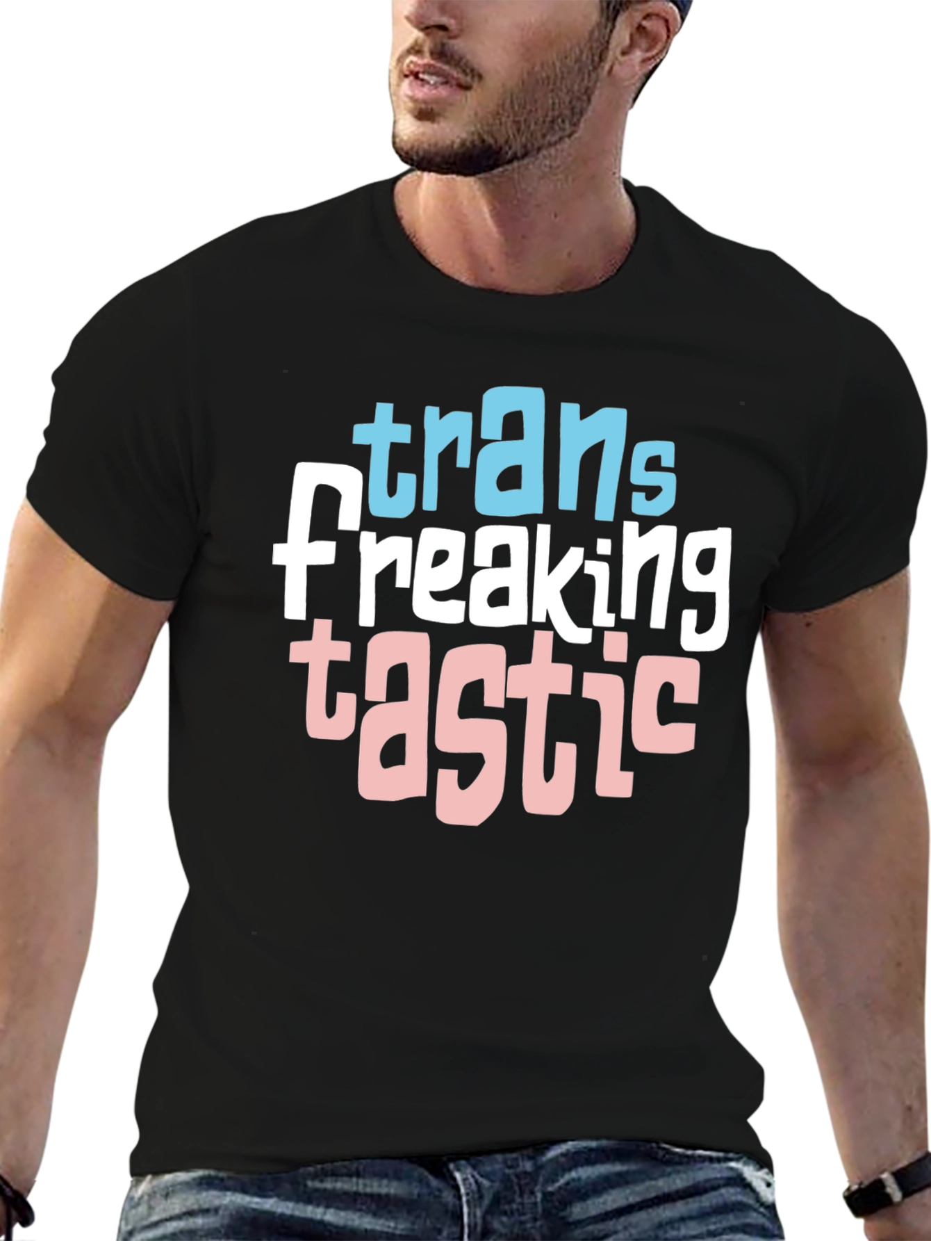 Camiseta Negra: Trans Freaking Tastic