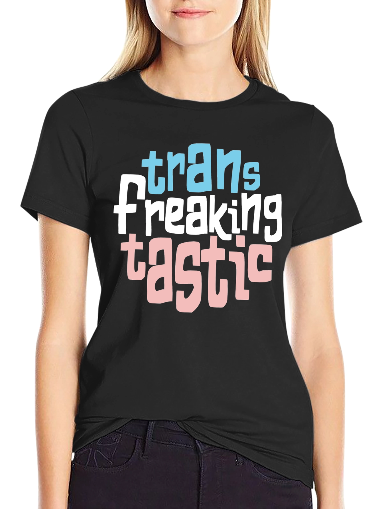 Camiseta Negra: Trans Freaking Tastic