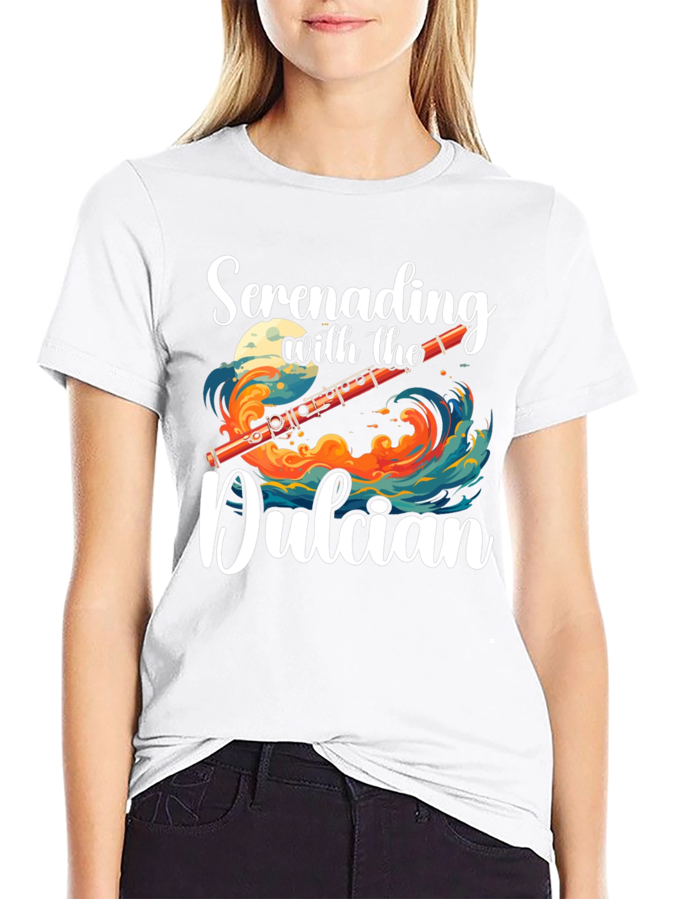Camiseta Negra Serenata con el Dulcian