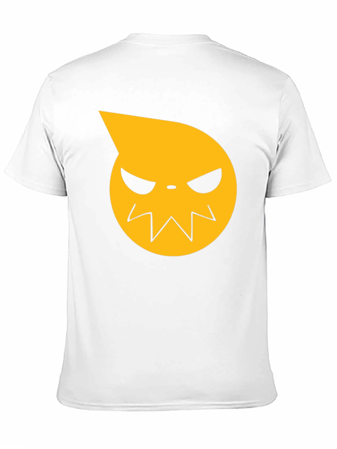Camiseta Negra con Diseño Anime Cara Amarilla