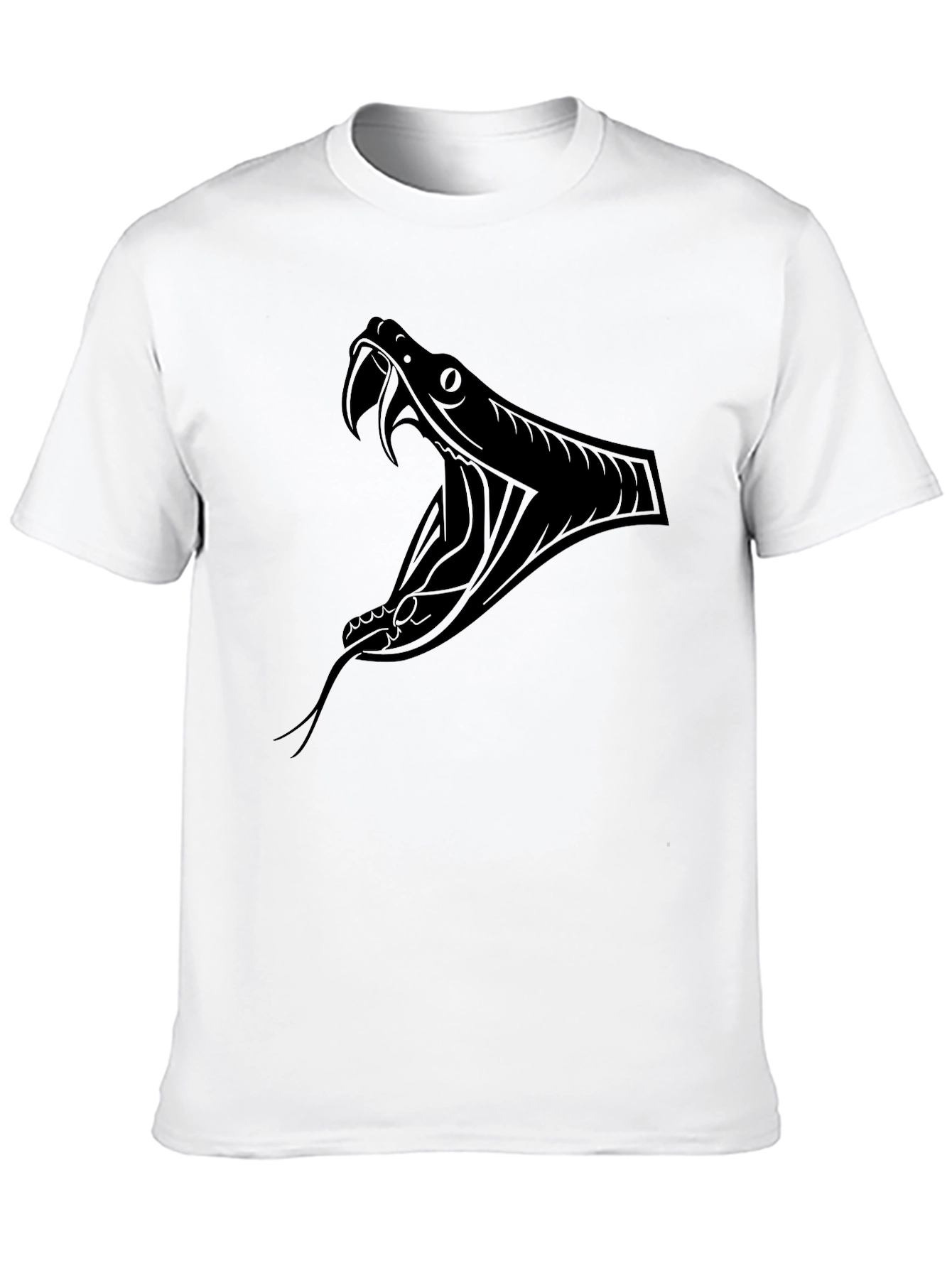 Camiseta Negra con Diseño de Serpiente