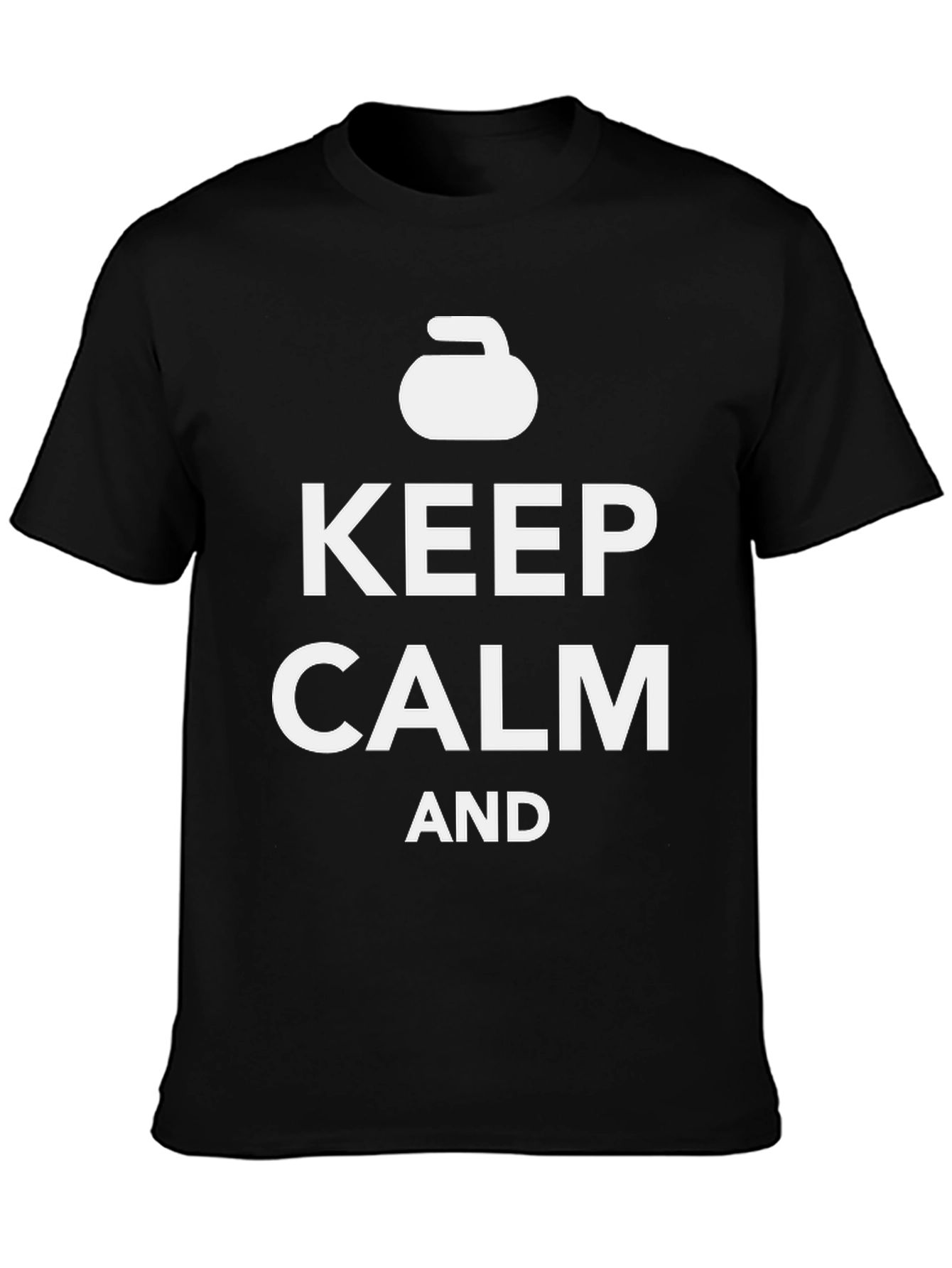 Camiseta Negra: Keep Calm and Curl