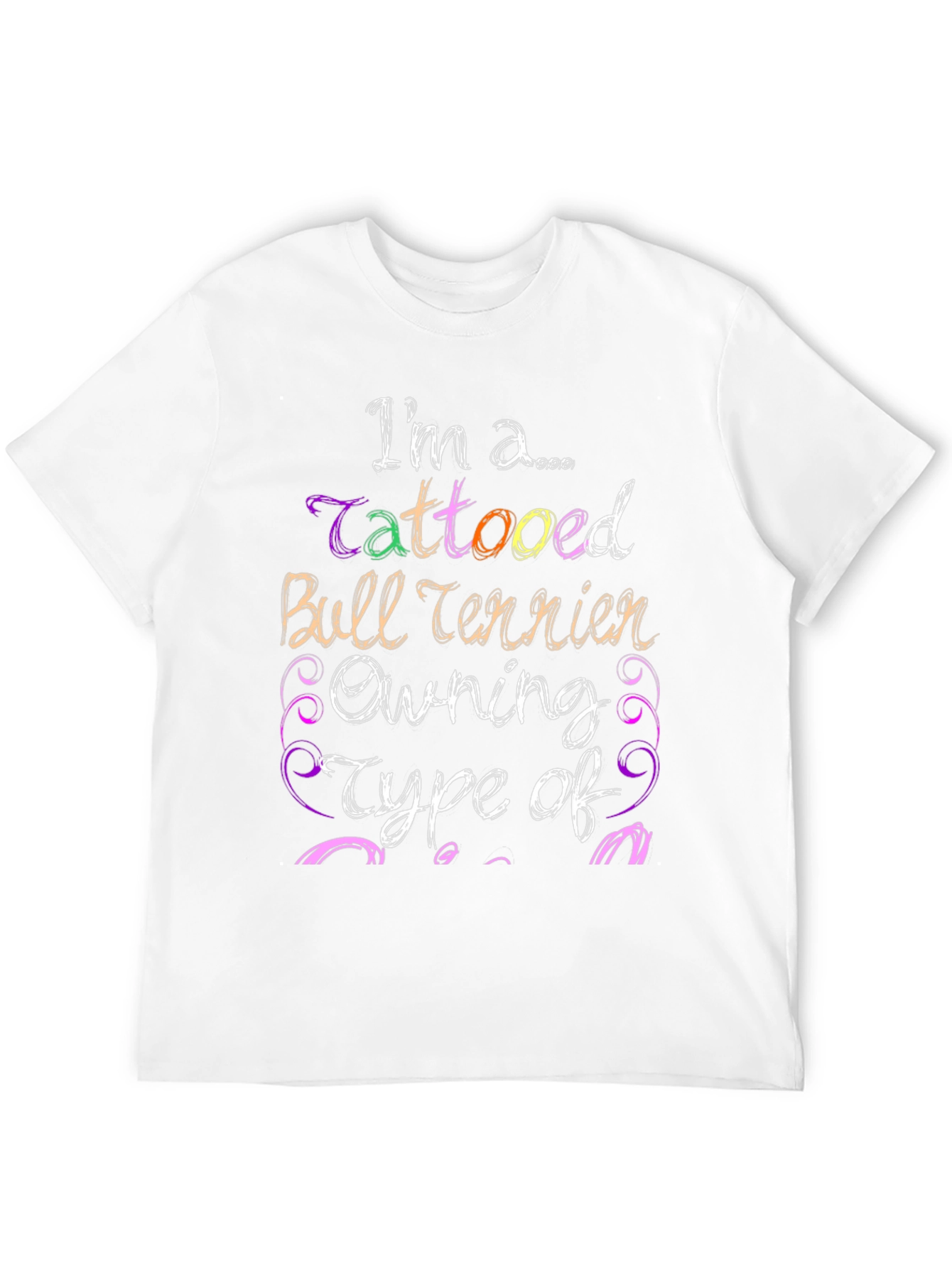 Camiseta Negra Soy un dueño tatuado de Bull Terrier